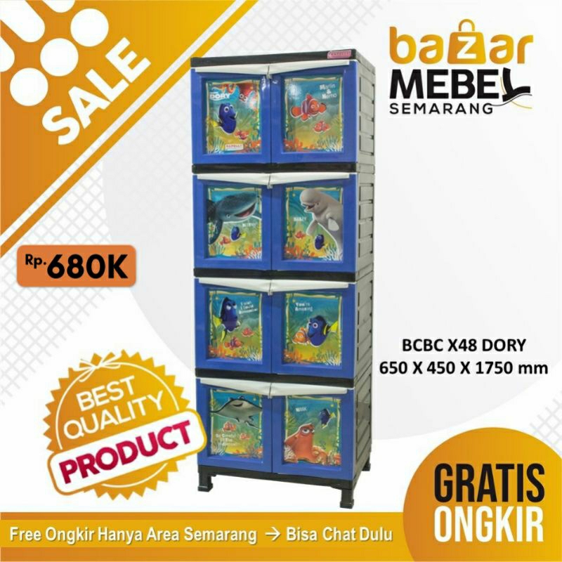 Napolly Lemari Plastik Susun 4 Dory BCBC X48 Dory Toko Bms Murah