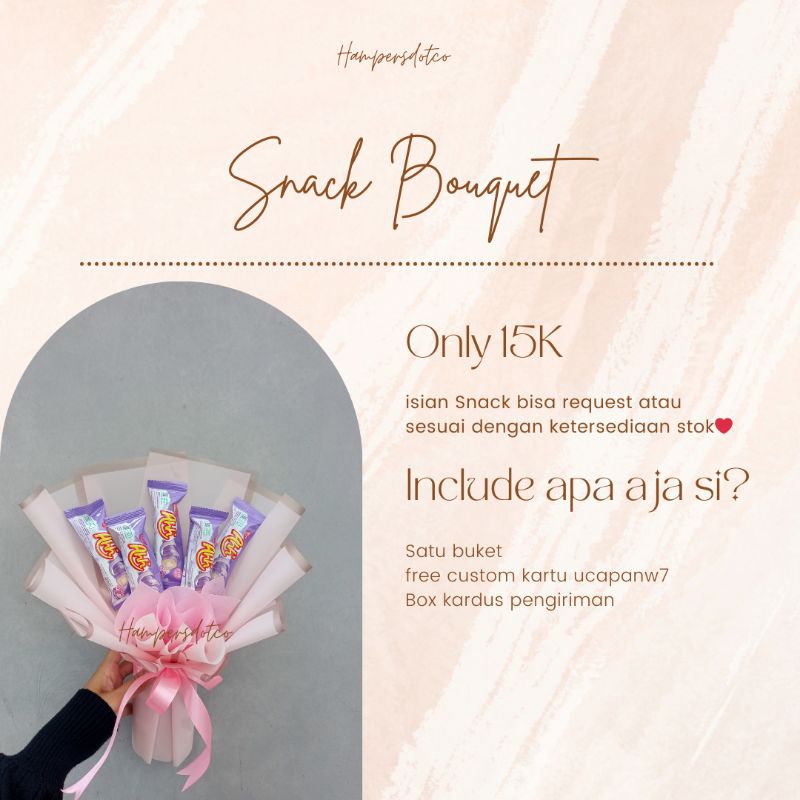 

Snack Bouquet buket jajan murah spesial ulang tahun graduation sempro