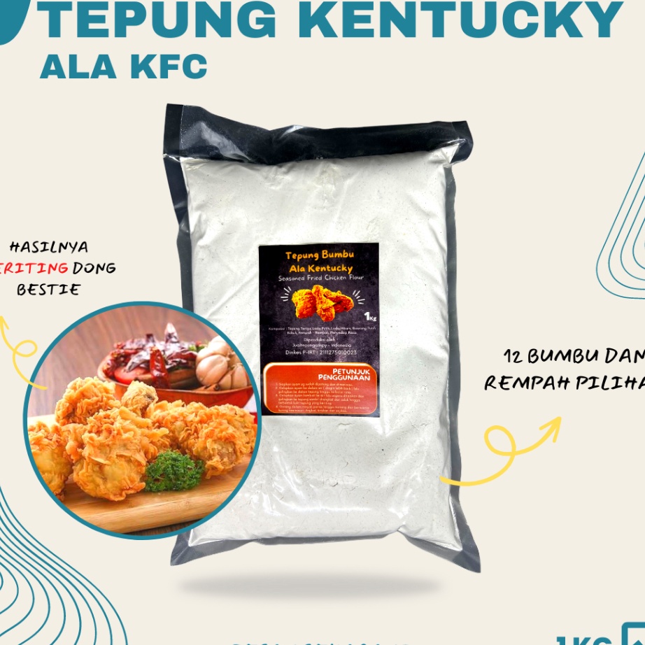 

[KODE PRODUK WER0J8060] TEPUNG KENTUCKY AYAM KRISPI / CRISPY KEMASAN 1KG