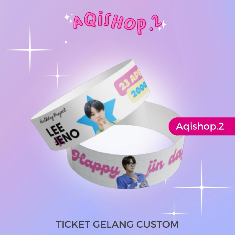 

TIKET GELANG CUSTOM/ TIKET GELANG KPOP / TIKET GELANG EVENT / TIKET GELANG WAHANA / TIKET GELANG KONSER / TIKET GELANG ULTAH CUSTOM