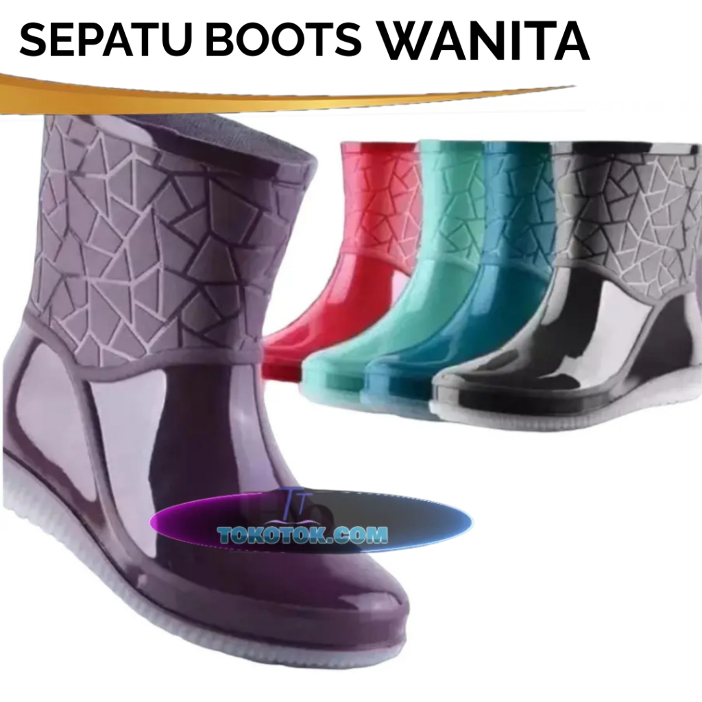 Sepatu Boots Wanita Import/ boots Ap Boot/Boot Anti Air Hujan