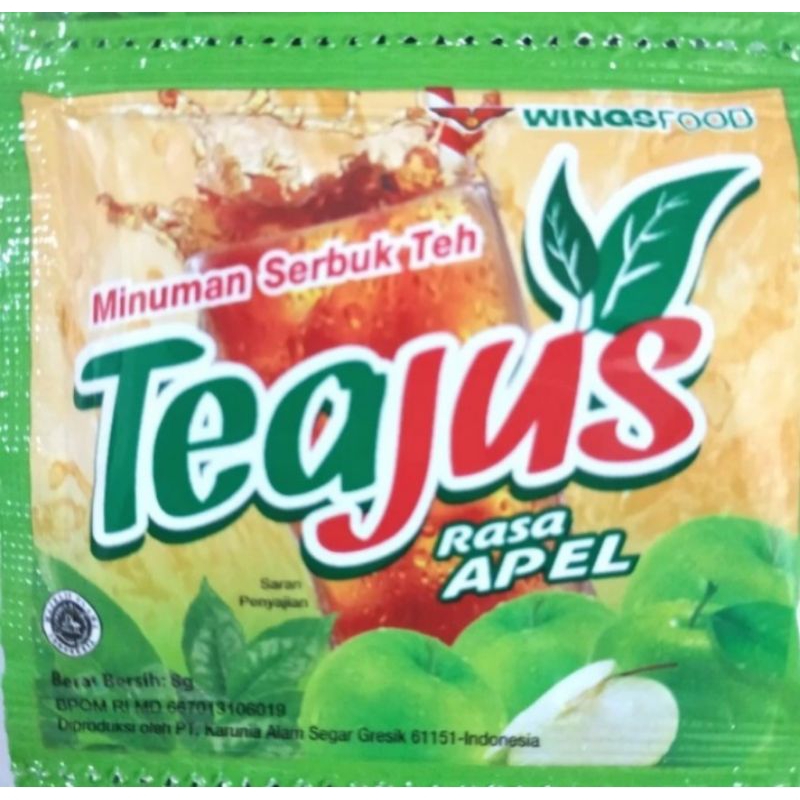 

tea jus apel 1 renceng isi 10 bungkus