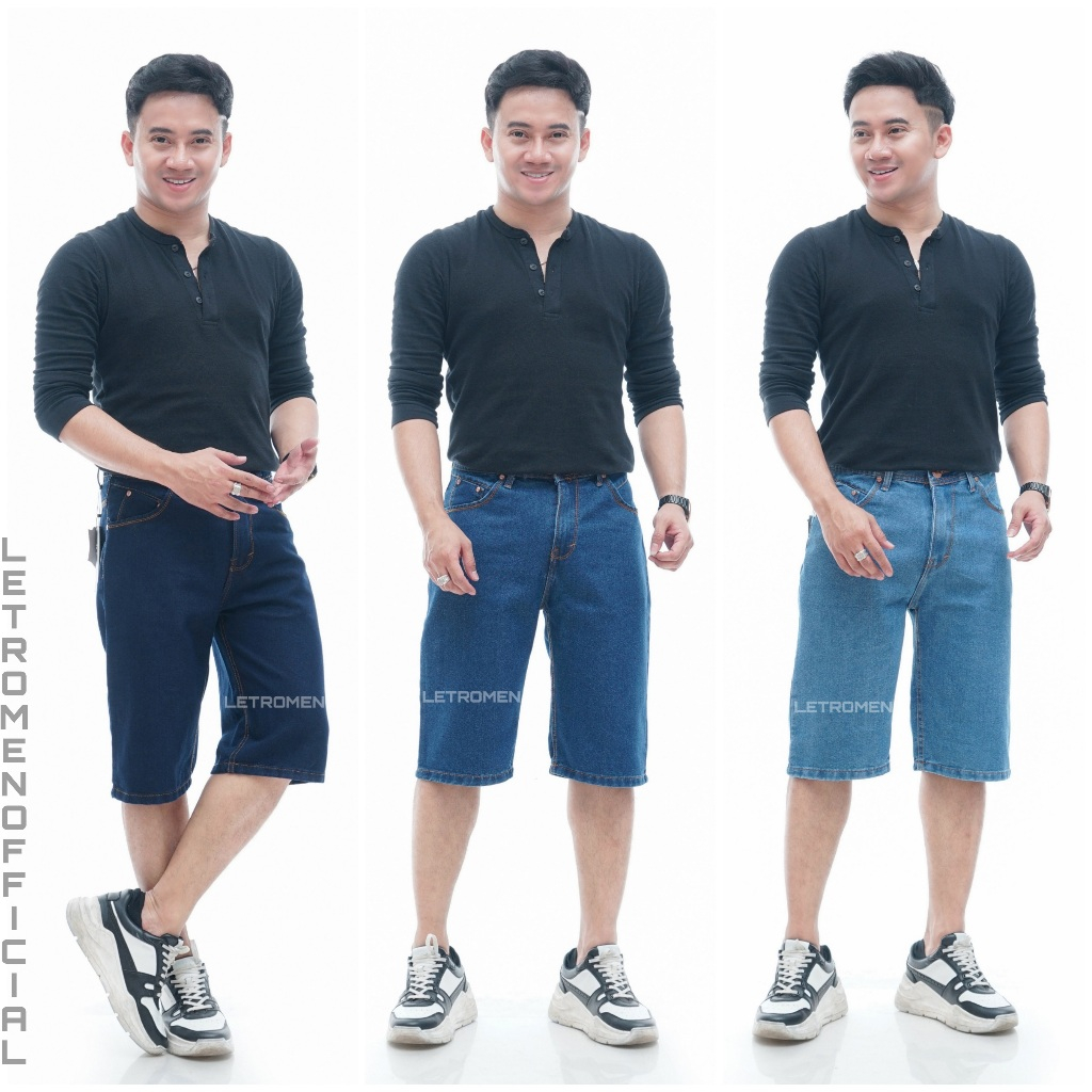 CELANA PENDEK JEANS PRIA SIZE 27-38 JEANS PENDEK COWOK JUMBO