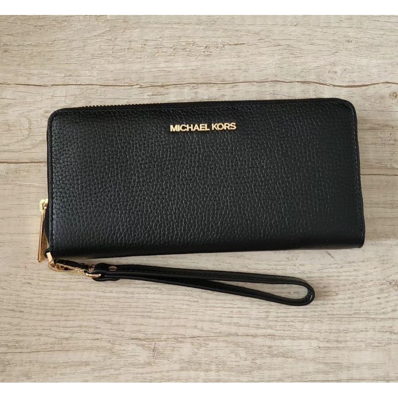 new dompet michael kors MK jetset travel black original authentic wallet