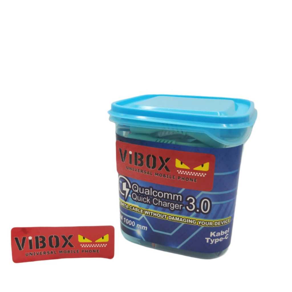 (isi 15pc) Vibox QCM-1000 Kabel Data Type-C Qualcomm Quick Charger QC3.0 Daya 80W Universal For android Smartphone Bluetooth Speaker BT TWS Terlaris Smoll
