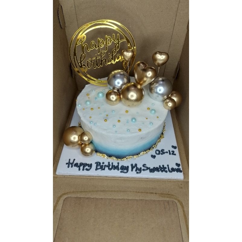 

cake premium/cake nuansa biru/cake ulang tahun/cake kekinian/cake mewah