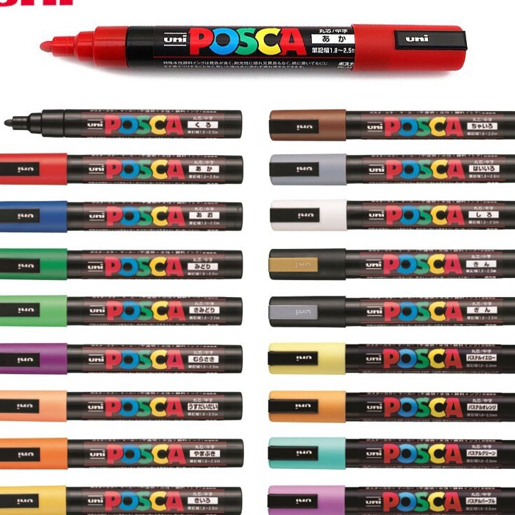 

[KODE PRODUK P6JKS8092] Uni POSCA PC-5M Marker Pen - Medium Tip Part 1