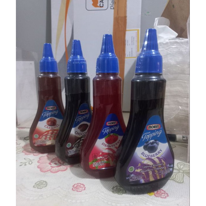 

★★★★ 310gr Topping Morin Coklat Strawberry Caramel Blueberry Selai Es Ice Cream Laris