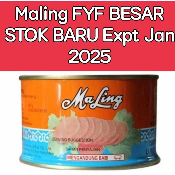 

Best Product➳ MaLing Ham FYF 397gr - Canned Pork Luncheon Meat Ham 397gr NONHALAL G83