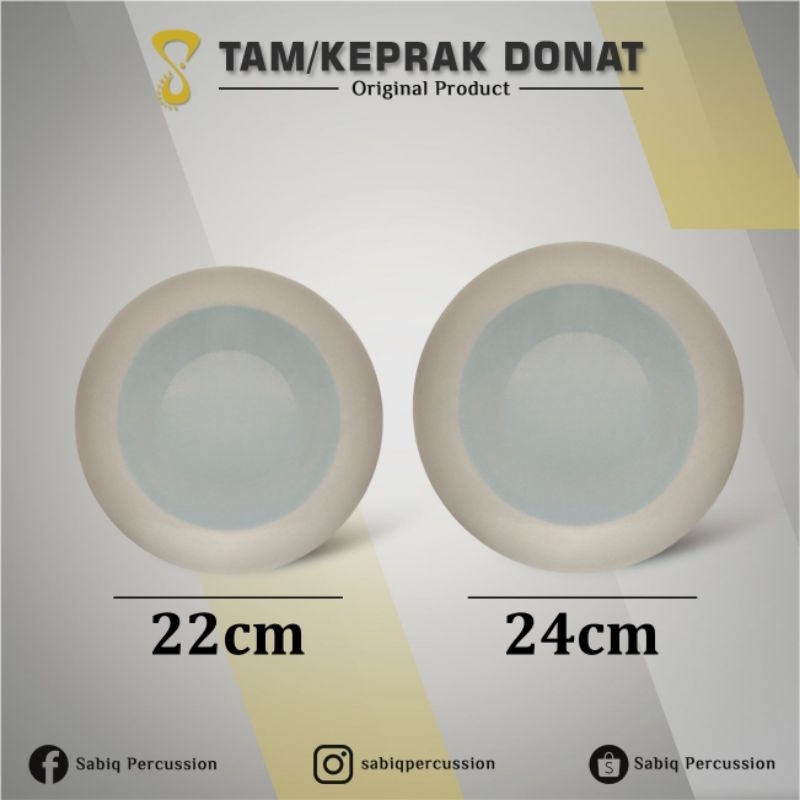 Tam Hadroh Model Donat Mika 22 cm, Alat Musik Perkusi Kayu Mahoni