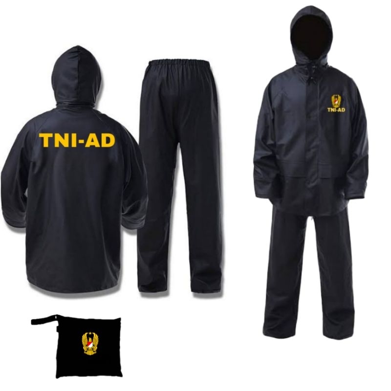 Jas hujan terbaru Unisex 1 stel Tni ad Tni Al Tni au Polisi  kualitas Mantap bisa costum free Nama