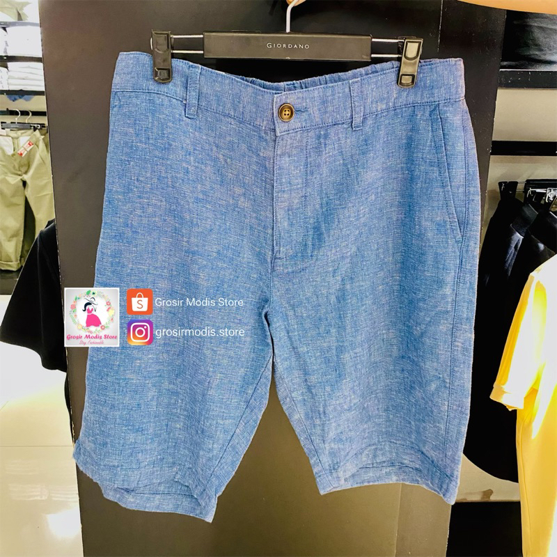 Giordano Celana Linen Pendek Pria Spesial Price