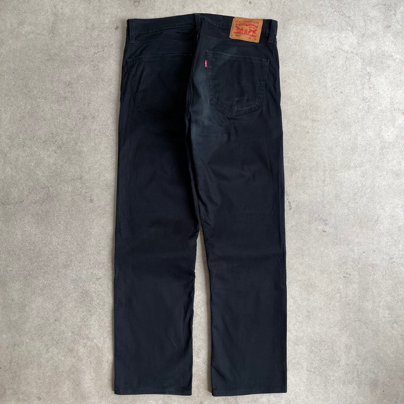 Levis 505 longpants black soft jeans, Straight Fit