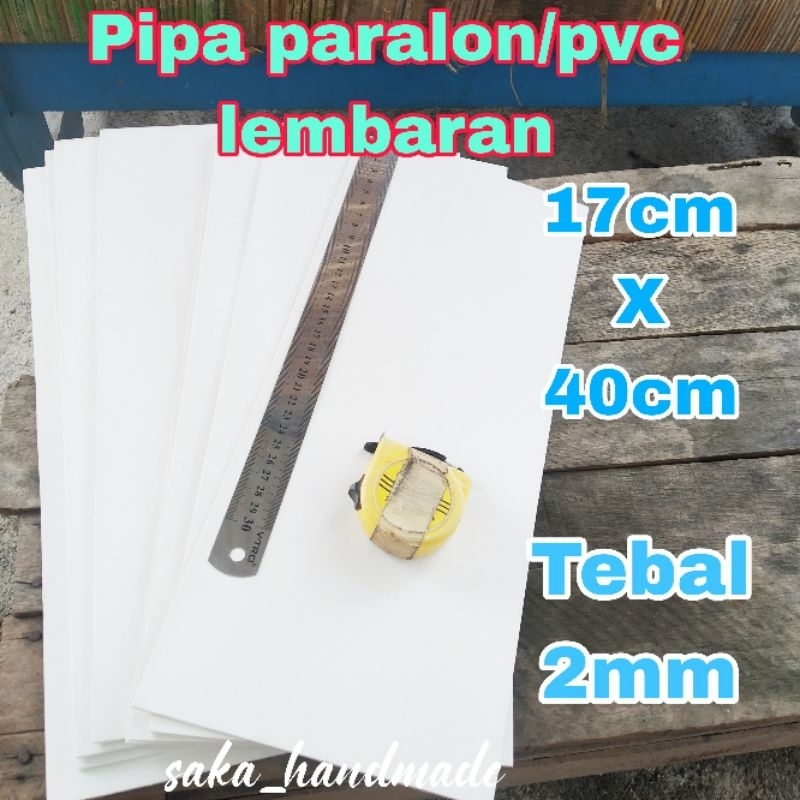 PARALON/PVC LEMBARAN (17cm X 40cm) TEBAL 2mm