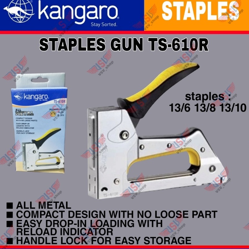 

Ready KANGARO STAPLER TS-610R STAPLES KANGARO GUN TACKER KANGARO / staples tembak TS 610 R kangaro R79 ★
