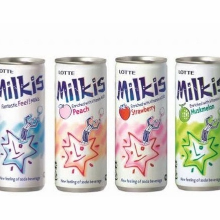 

[KODE 7JRLD] LOTTE Milkis Banana / Grape / Strawberry / Peach All Varian 250ml Minuman Korea Yoghurt Susu dan Rasa Buah Segar