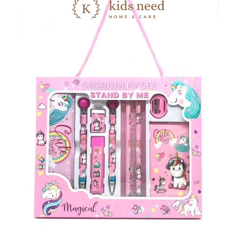 

[KODE HMVMN] Paket alat tulis 10 in1 / Alat tulis set karakter / Stationery set Lucu Hadiah