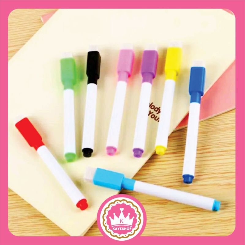 

Spidol 1 Set isi 8 Warna Bisa Di Hapus | Wipe and Clean Ada Penghapus | untuk Papan Tulis Whiteboard Flash Card Buku Anak