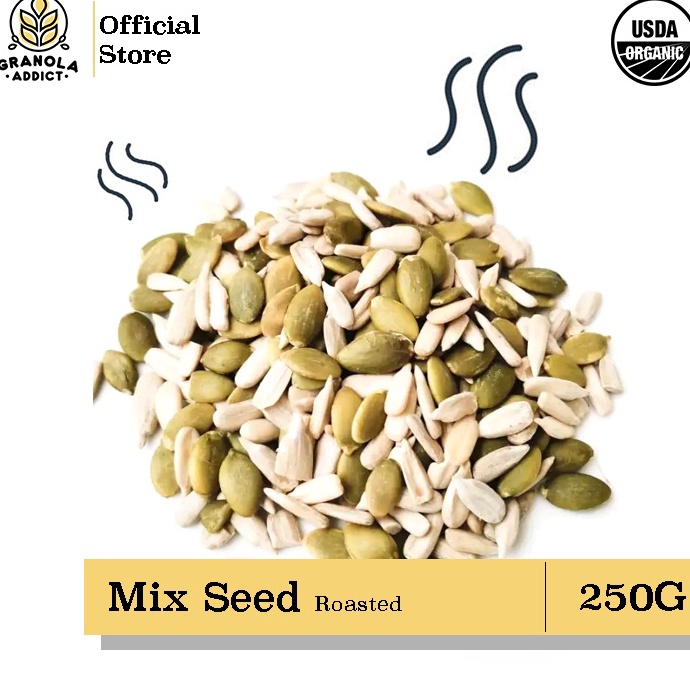 

★★★★★ Granola Addict - Roasted Mix Sunflower & Pumpkin Seeds / Kuaci & Labu Panggang 250G ↔✢❅