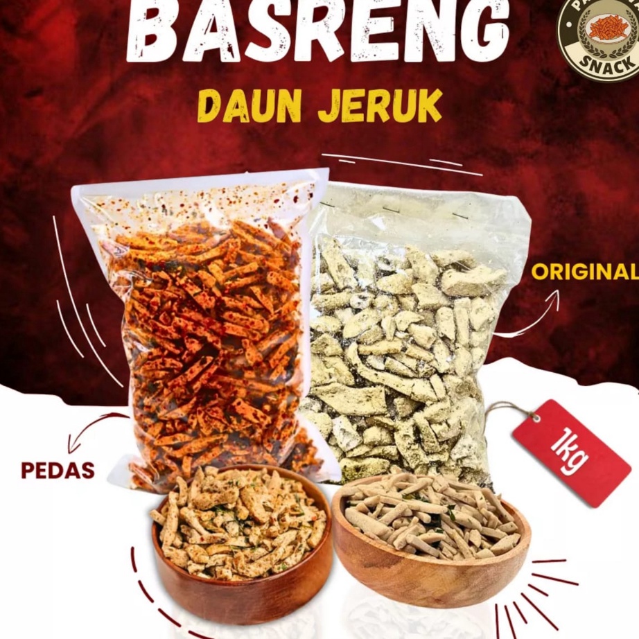 

[KODE PRODUK FTV7N6745] Basreng 1KG Pedas Daun Jeruk/Ori Daun Jeruk Baso Goreng Stik