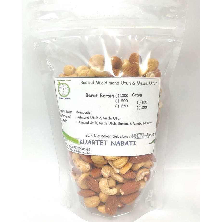 

Diskon Promo 250gr Mix Roasted Almond Utuh dan Mede / Cashew Utuh Varian Rasa Original/ Asin ➔➝✺❇
