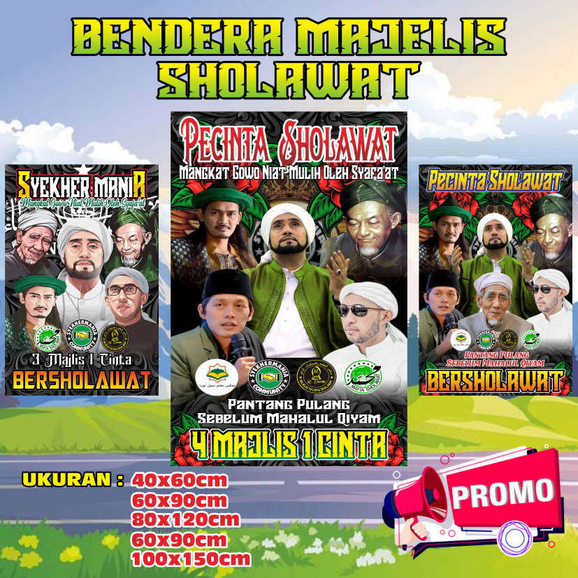 BENDERA SHOLAWAT SYEKHERMANIA, ZAHIRMANIA, MAFIA SHOLAWAT, ST, GANDRUNG NABI LENGKAP