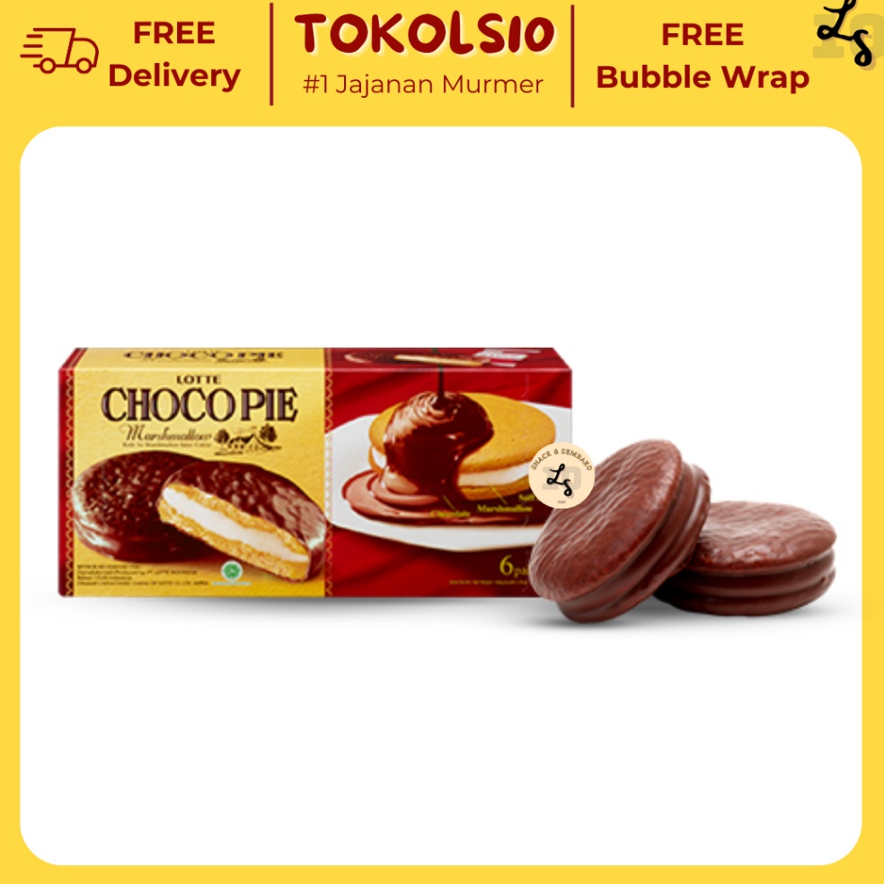 

[☠S92@] Lotte Choco Pie Marshmallow Box 1 Pack Isi 12 pcsx28gr [302]