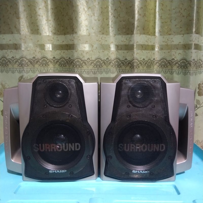 sepasang speaker pasif sharp 2 way original copotan radio tape compo simba