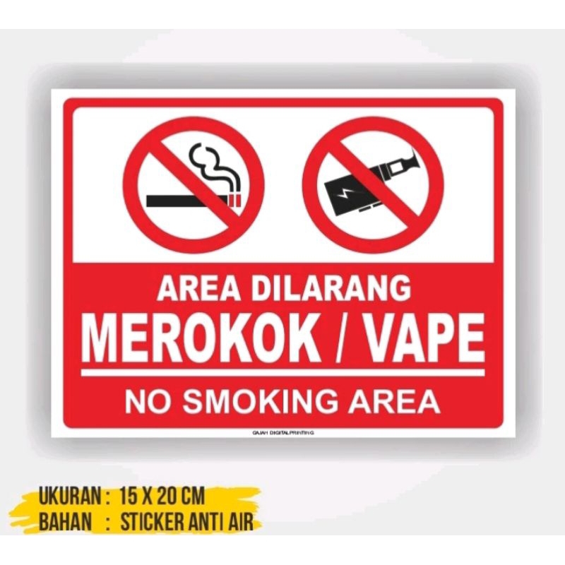 

Sticker dilarang merokok dan sticker toilet