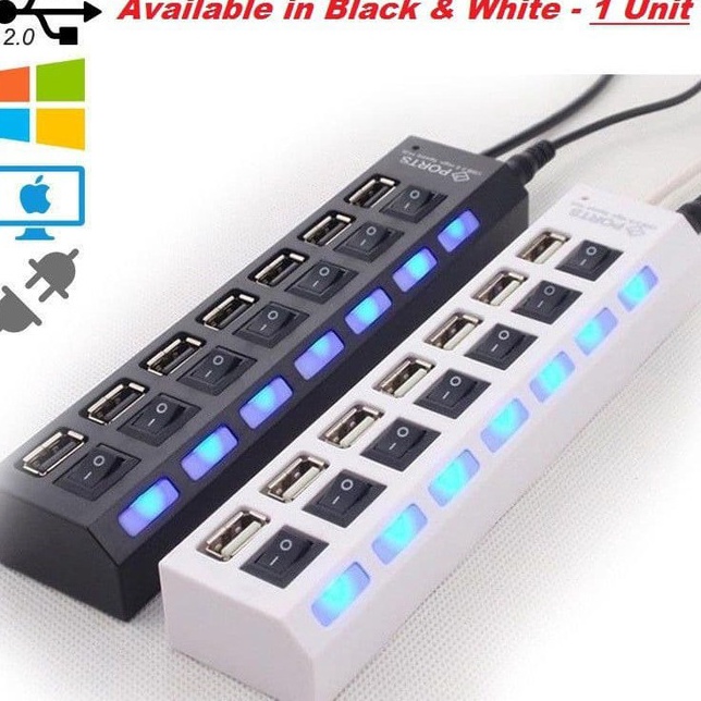 Terlaris USB Hub 7 Port - Hiqh Speed / usb hub on off 7 port usb 2.0 for komputer usb cabang #Sale