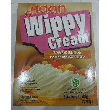 

Terkini wippy cream / whipping / whipped whip cream HAAN 400 gram BUBUK Bayar Di Tempat