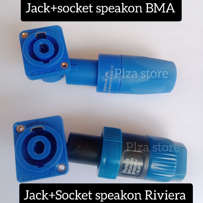 Jack+Socket speakon BMA/Jack+Socket Riviera/Jek soket spikon BMA dan Riviera original jeck socket BM