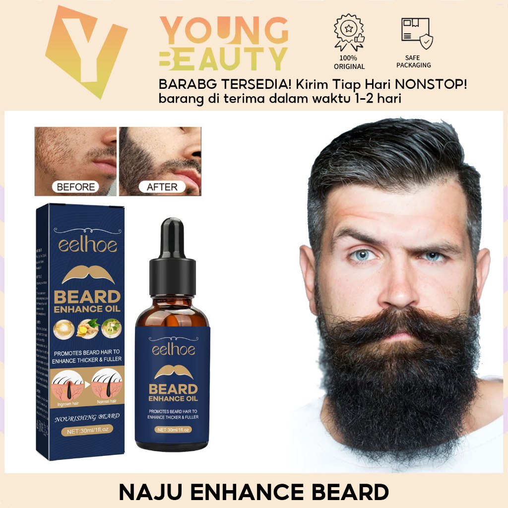 EELHOE Men Beard Growth Oil Beard Care Oil Beard Growth Serum Tonic Thicker Beard Power Serum Beard 