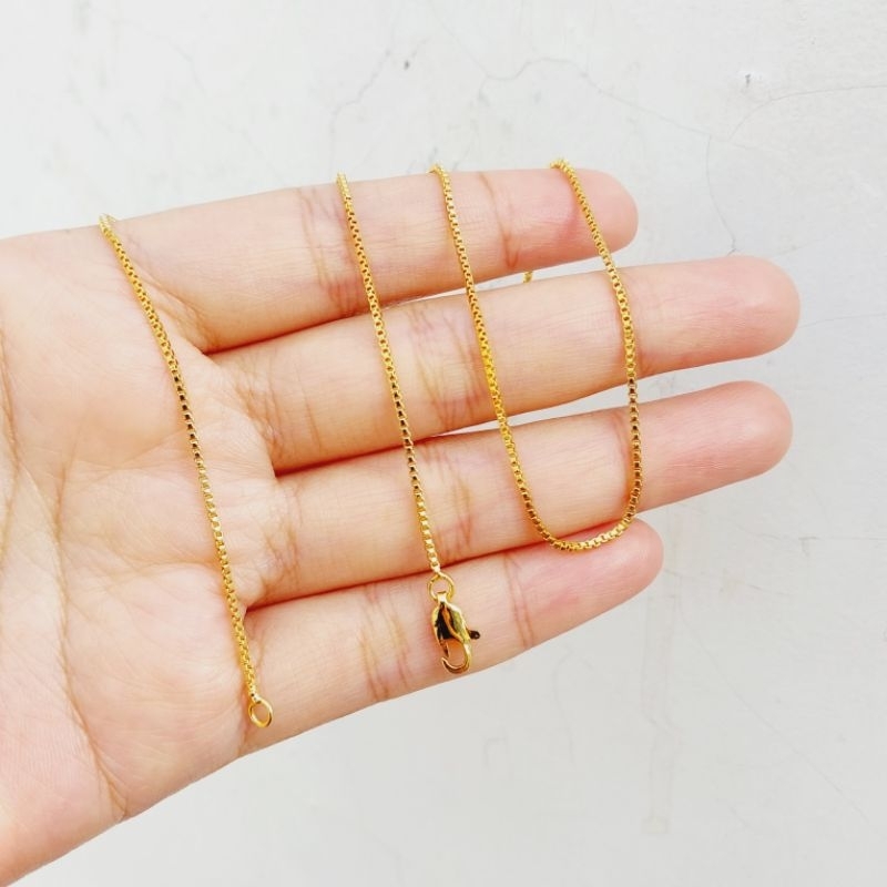 Rantai Kalung Itali berlapis emas anti karat