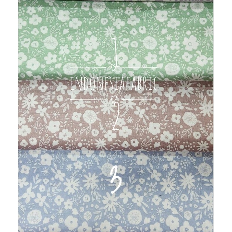 Kain Katun Jepang motif KJ403 tokai senko japan design ori bahan gamis tunik mukena kemeja seragam c