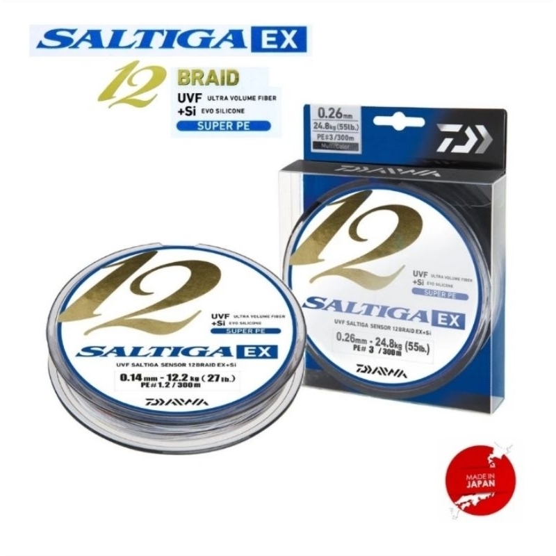 Senar PE Daiwa Saltiga Sensor UVF X12 EX+SI 300M Multicolor