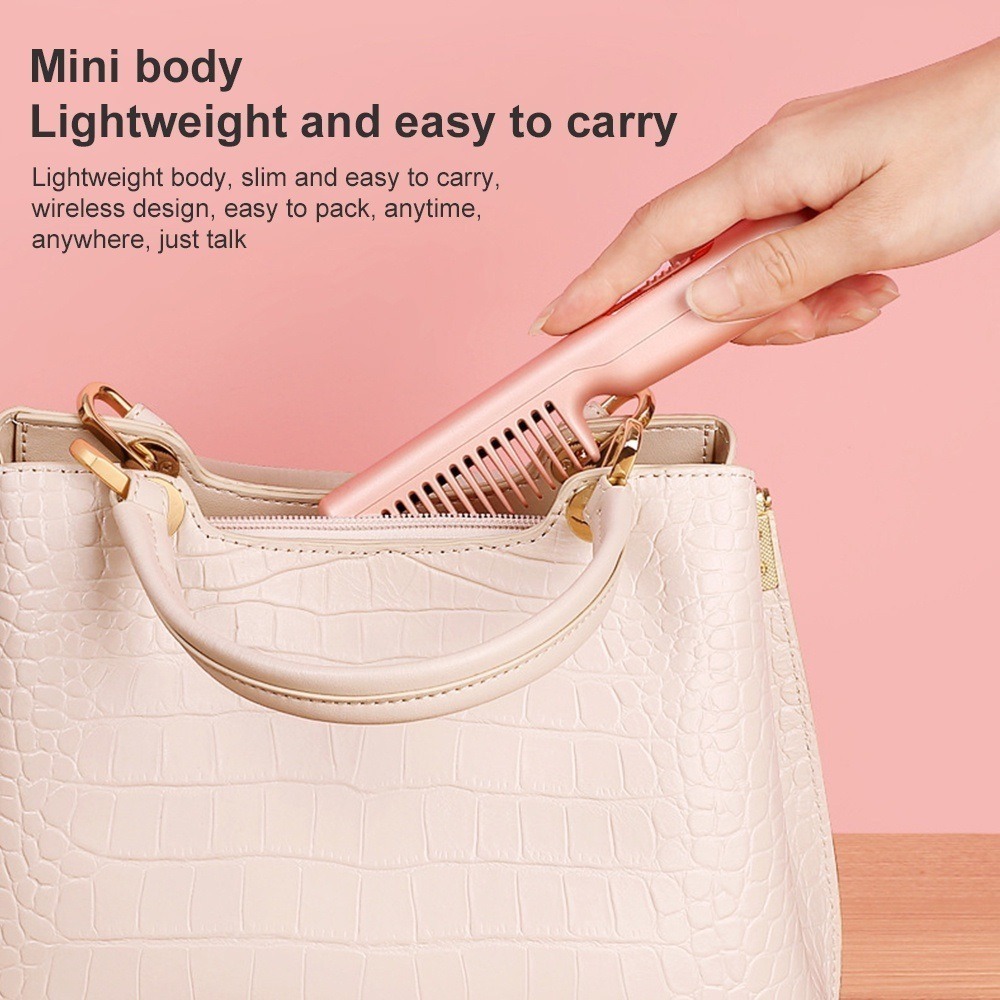 RK JE.ID Sisir Pelurus Rambut Tanpa Kabel Catokan Pelurus Rambut Sisir Catokan Pelurus Curly Rambut