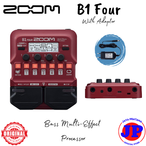 Zoom B1 Four Bass Multi-Effect Processor Original Efek Gitar