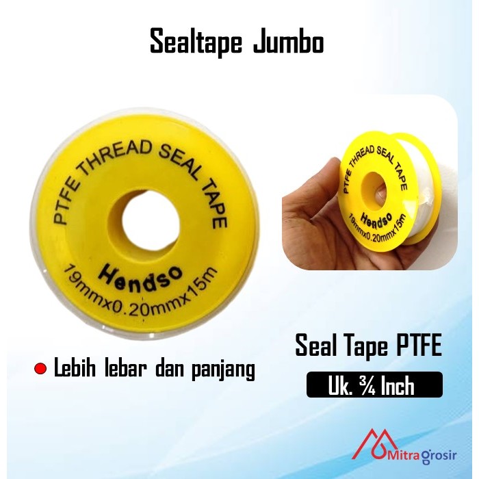 Seal Tape Besar Jumbo 19 mm x 15 meter / Siltip Jumbo Sealtape Pipa Paralon