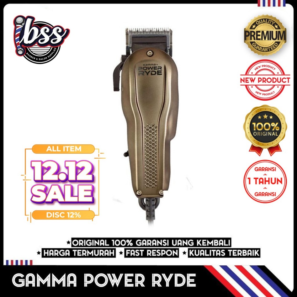GAMMA CLIPPER POWER RYDE / CLIPPER CORDED / ALAT CUKUR DENGAN KABEL