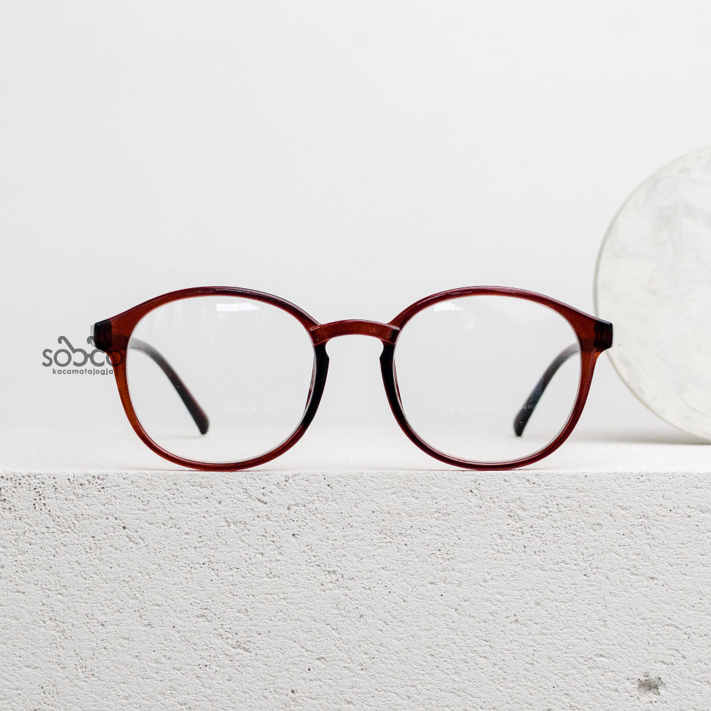 Frame Kacamata Bulat Plastik Murah Meriah - Togog 01