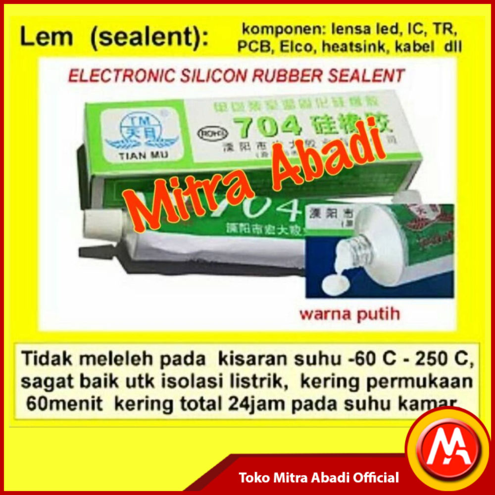 

Thermal Glue + Sealant Silicone Grease Tian Mu Putih/White