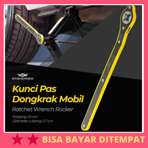 Kunci Pas Dongkrak Mobil Ratchet Wrench Rocker / Alat Kunci Pas Kreck Pemutar Putaran Dongkrak Ganti