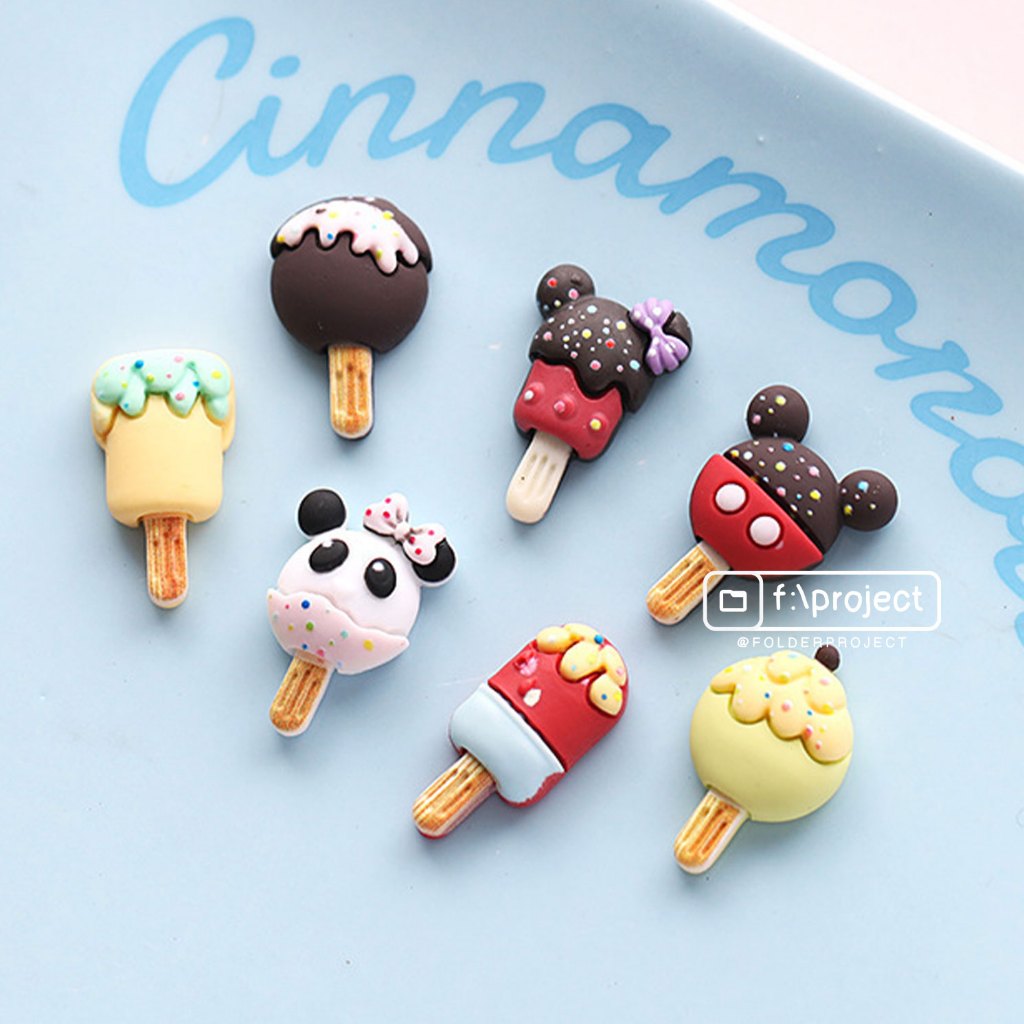 (READY) DIY CUTE POPSICLE MINIATURE 1:12 | flatback resin clay dekorasi dekor miniatur makanan hiasa