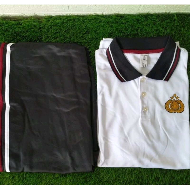 Seragam Olahraga Mabes Polri warna hitamAsli Jatah