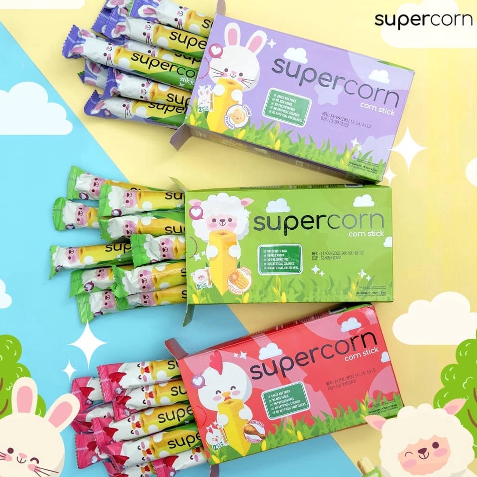 

➨Super Promo★➼ SUPERCORN STIK JAGUNG 120gr BOX ISI 12Pcs C99 ✷