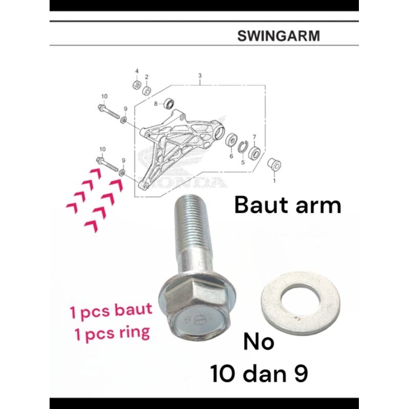 baut arm knalpot vario pcx adv