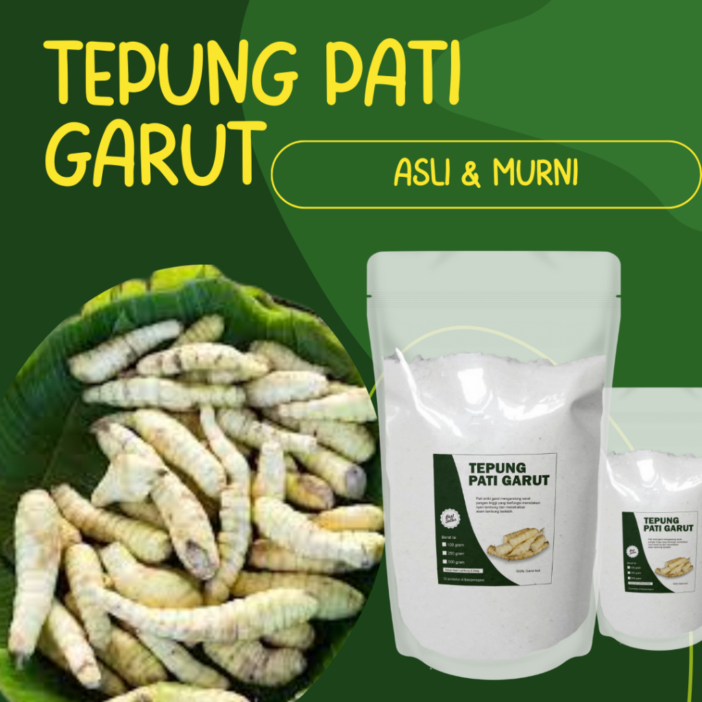 

ASLI Tepung pati garut asli 1KG tepung garut asli organik herbal asam lambung serba guna READY STOCK