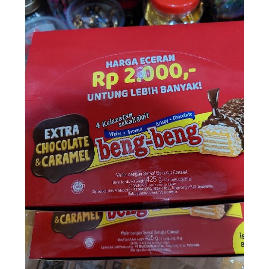 

[KODE TCVPU] BENG BENG WAFER COKLAT BENGBENG 1 BOX ISI 17 PCS X 25 Gram BENG-BENG