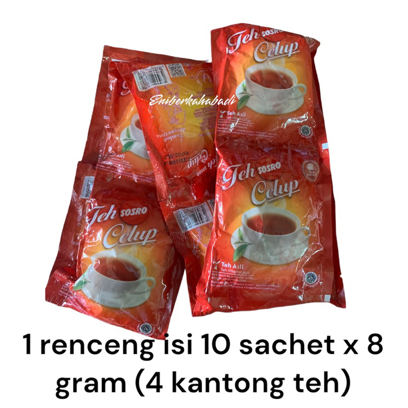 

Teh Celup Sosro Sachet exp date Juli 2025 1 renceng isi 10sachet x 8gram